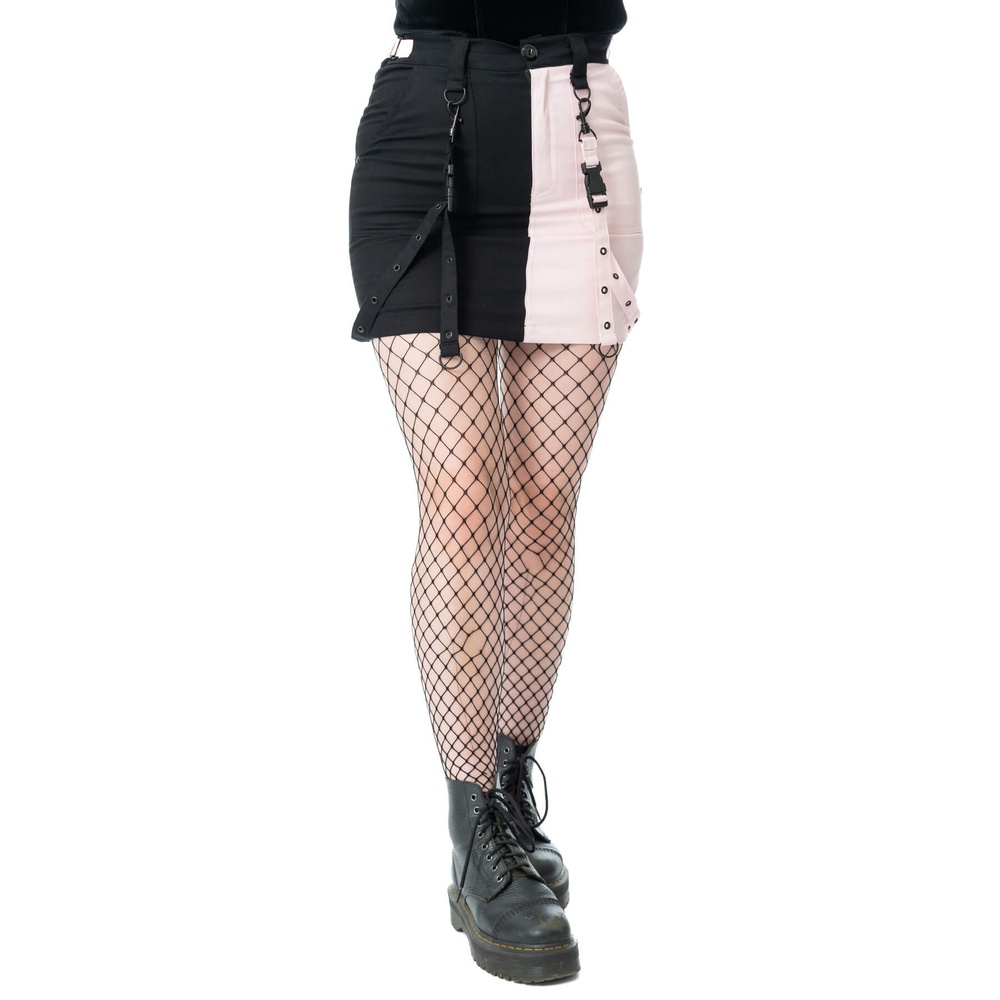 Chemical Black - Veil And Void Short skirt - Black/Pink